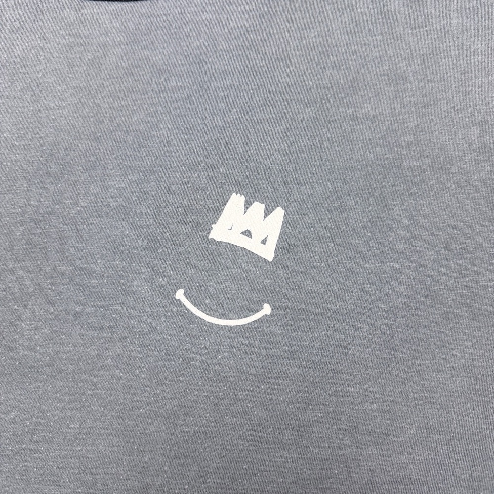 Black Men Smile Gray Short Sleeve Tee - Picture 6 of 7